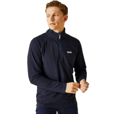 Imagen de Regatta Montes Mini Stripe Sudadera Ligera de Felpa con Media Cremallera, Hombre, Azul (Navy), XL
