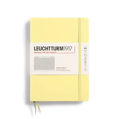 Imagen de LEUCHTTURM1917 365487 Libretas Medium (A5) 145 x 210 mm, Tapa Dura, 251 páginas numeradas, Vanilla, Cuadriculada