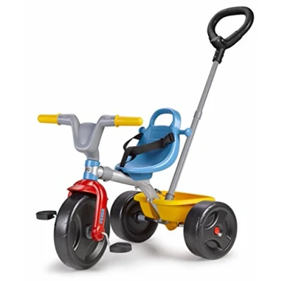 Imagen de FEBER EVO Trike 3x1, Triciclo para Niños con Estructura Metálica y Cinturón de Seguridad, Se Convierte en Silla Empuje, Chopper Pedales, 1 a 3 Años, Famosa (800010943)