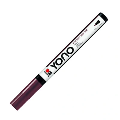 Imagen de Marabu 12400101285 YONO Marker Braun 285 Rotulador acrílico versátil con Punta Redonda Japonesa Fina 0,5 1,5 mm, Base, Resistente a la luz y al Agua, para Casi Todas Las Superficies, marrón