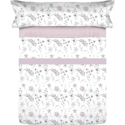 Imagen de Donegal Collections Juego de Sabanas Cama 90 90x190 Civel Rosa Ropa 3 Piezas Incluye Sabana Bajera, Encimera y Funda Almohada Microfibra Extra Suave