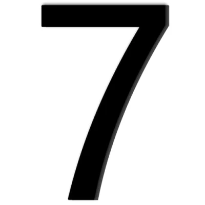 Imagen de Número de Casa Nr.7,Números Adhesivos Altura 10 cm,Números para Casas Acrílico,Numeros Adhesivos,Numero Exterior,para Exteriores,Buzón,Puerta,Patio,Apartamento,Calle,Negro Mate