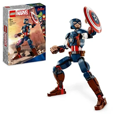 Imagen de LEGO 76257 Marvel Figura de Construcción Capitán América, Set Juguete con Escudo, Super Héroe Coleccionable, Regalo Cumpleaños para Niños y Niñas