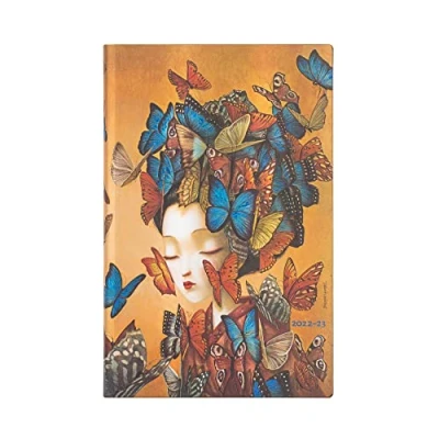 Imagen de Paperblanks Agendas de 18 Meses Flexis Tapa Blanda 2022 2023 Madama Butterfly Vertical Maxi (135 x 210 mm)
