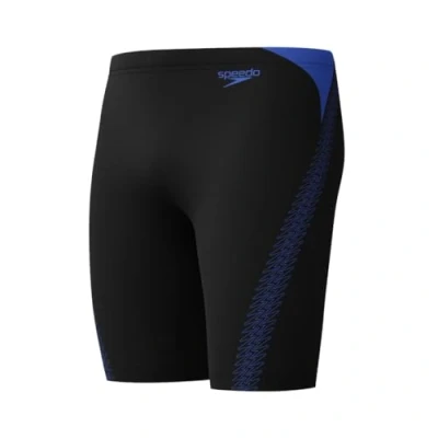 Imagen de Speedo Hyperboom Splice Jammer Swimming Trunks, Quick Drying, Training, Fitness, Chlorine Resistant para Hombre, Black/Cobalt Pop, 28