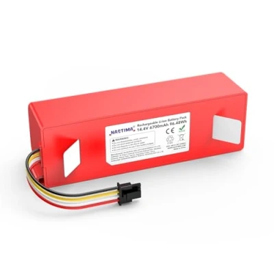 Imagen de NASTIMA 14,4V 6700mAh 96,48Wh Li Ion Batería Compatible con Xiaomi Roborock S50 S51 S52 S53 S55 S502 S5 MAX S6 S7; T6 61 65 Serie Completa, Mijia 1ª y 2ª Generación de Repuesto BMS
