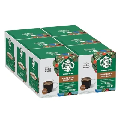 Imagen de STARBUCKS House Blend de Nescafé Dolce Gusto, Cápsulas Café Tueste Medio 6 x 12 (72 Cápsulas)
