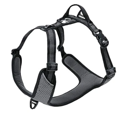 Imagen de Arnés para Perro Reflectante Ajustable No Tire Mascota Chaleco Durable Viaje en Coche al Aire Libre TLH6071(Negro,XS)