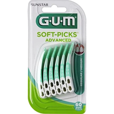 Imagen de GUM Soft Picks Advanced Regular palillos interdentales blister 60 unidades