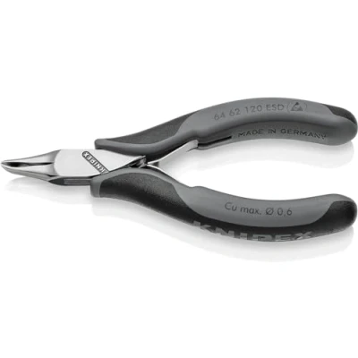 Imagen de Knipex Alicates de corte frontal para electrónica ESD con fundas multicomponentes 120 mm 64 62