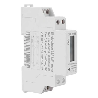 Imagen de Walfront DDS5188 medidor Eléctrico Digital con Carril DIN (220 V, para kilovatios/hora Kwh 5 30 A)