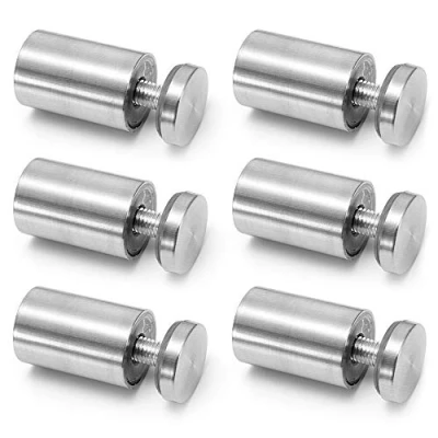Imagen de FUJIE 6 Pcs Soporte de Vidrio Acero Inoxidable Standoff Holder Tornillo, Publicidad Clavos Tornillos Hardware, Plata