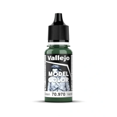 Imagen de Vallejo Model Color Pintura Acrílica Verde (Deep Green) Acabado Mate, 18 ml. Autonivelante y Sistema BSL para Modelismo Figuras