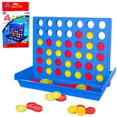 Imagen de Chennyfun Juego de Mesa 4 en Raya, Conecta 4, Estrategia para 2 Jugadores
