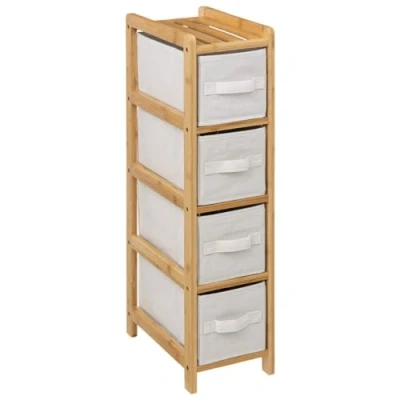 Imagen de Estante Delgado con 4 cestas de bambú Tidy Box 5 five simply smart