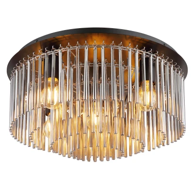 Imagen de Globo Plafón Gorley con colgante de cristal, Ø 50 cm