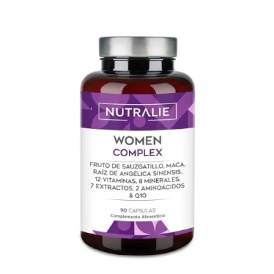Imagen de Multivitaminas Mujer Complex Energía Equilibrio Hormonal Inmunidad Piel Pelo Huesos Complejo Vitamínico Completo + 20 Vitaminas y Minerales 90 Cápsulas