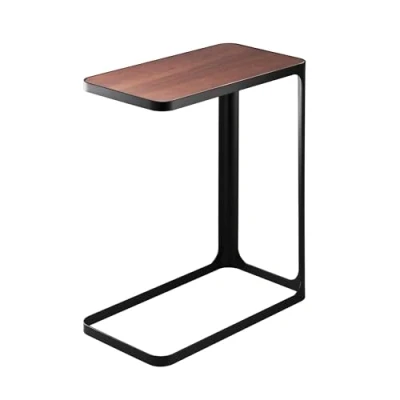 Imagen de YAMAZAKI Marco Mesa Auxiliar Frame 7203, Madera de Fresno, Negro, 24 x 45 52 cm (LxBxH)