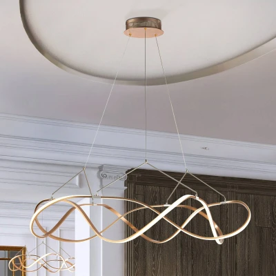 Imagen de Schuller Valencia Lámpara colgante LED Molly, atenuable, Ø 110 cm, oro rosa