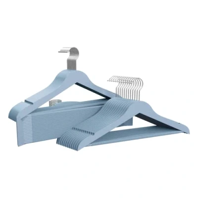 Imagen de COM FORT HOUSE Percha de Resina para Ropa Color Azul Resistente con Muescas Antideslizantes 45cm Pack 48 Unidades