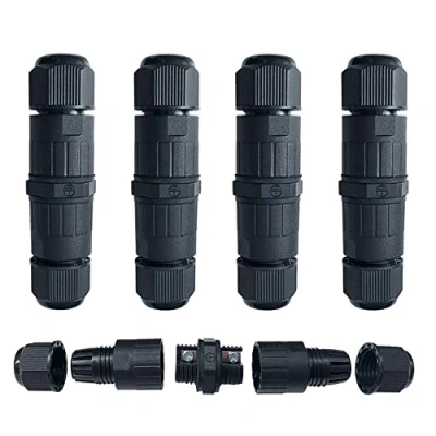 Imagen de QitinDasen 4 Piezas 3 Vías Impermeable Exterior Cable Conectores, Conector de Caja Conexión IP68, para Diámetro 5～9 mm (Tipo Tornillo)