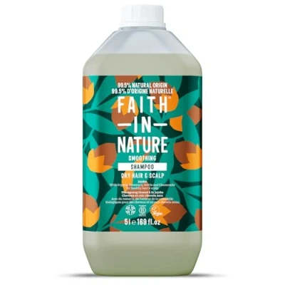 Imagen de Faith In Nature Champú Natural Vegano y sin Crueldad, SLS ni Parabenos Envase De 5 Litros, Jojoba