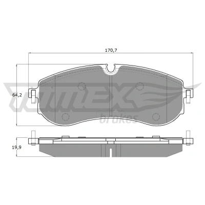 Imagen de TOMEX brakes TX 19 97 Juego de pastillas freno Eje trasero preparado para indicador desgaste con tornillos pinza accesorios