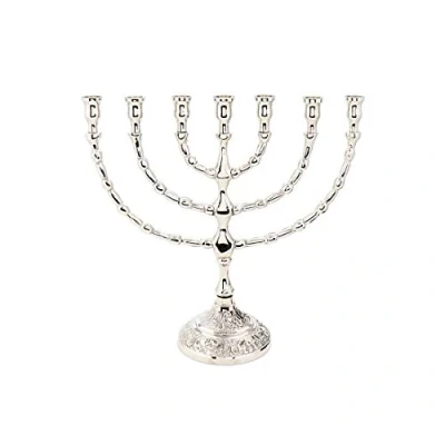 Imagen de NKlaus Menorah candelabro 7 Brazos latón Oro Velas hasta Ø 1,5cm Altura: 20cm Anchura :22cm Uso Iglesia decoración 4171
