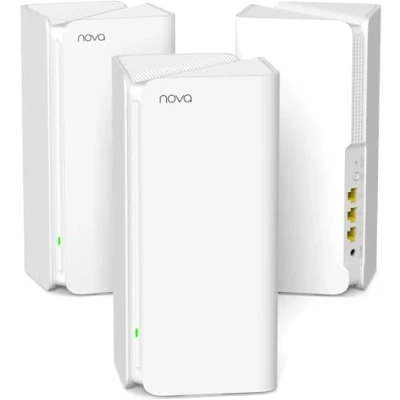 Imagen de Tenda MX15 Pro Paquete de 3, Mesh WiFi 6 AX5400, Doble Banda 2,4 GHz/5 GHz Wi Fi Router Mesh, Cobertura hasta 360m²(4200ft²), Red Invitados, OFDMA+MU MIMO, WPA3, Control Parental