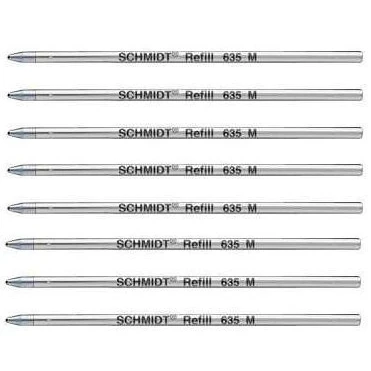Imagen de 8 x Schmidt 635M Mini Ball Pen Refill Blue (Lamy M21 and Cross 8518 4 Compatible)