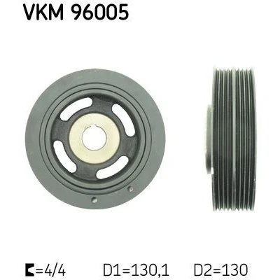 Imagen de SKF VKM 96005 Polea de Cigüeñal 130 / 130mm 8 CHEVROLET: Aveo Kalos Hatchback