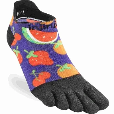 Imagen de Injinji Señoras Women&#039;s Spectrum Run Lightweight No show Sweet Calcetines, multicolor, XS S