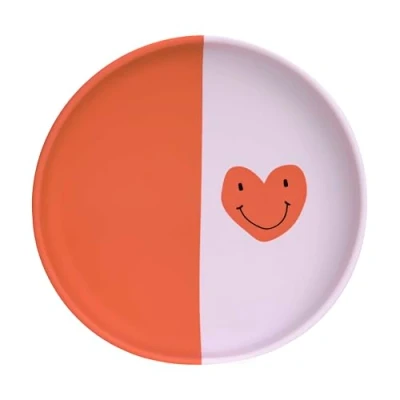 Imagen de LÄSSIG Plato infantil de silicona para bebé Happy Rascals Heart