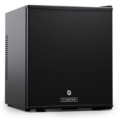 Imagen de KLARSTEIN Nevera, Mini Nevera con puerta de cristal, 44L para bebidas, snacks y cosméticos, pequeña silenciosa, Estantes regulables, el cuidado la piel