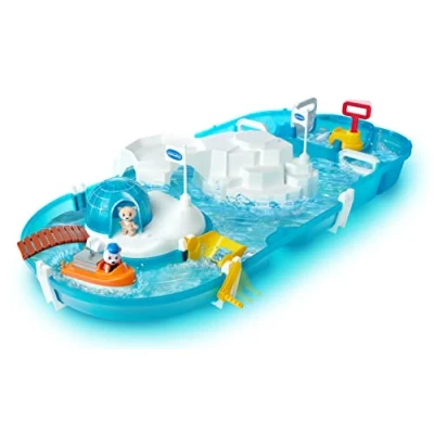 Imagen de AquaPlay Polar Pista de Agua con Iceberg, embalse y rampa para una Cascada, Incluye Figura Olivia función Cambio Color, niños a Partir 3 años 8700001522 Color Turquesa