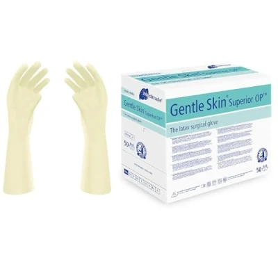 Imagen de Meditrade Gentle Skin Superior OP Guantes quirúrgicos Látex, sin polvo, estériles, desechables EPP para cirugía y examen médico Natural Tamaño 6.5 50 pares