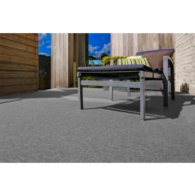 Imagen de andiamo Césped Artificial para Exteriores, Permeable, Resistente a la Intemperie, Botones de Drenaje, los Rayos UV, balcón y jardín, Color Gris, tamaño: 133 x 400 cm