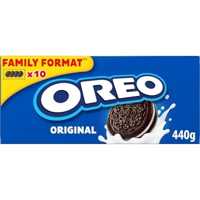 Imagen de Oreo Original Galletas de Cacao Rellenas Crema Sabor Vainilla 440g Caja Formato Familiar con 10 Paquetes