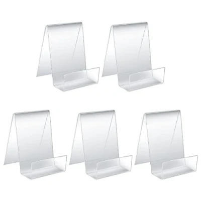 Imagen de 5 Piezas Soporte de Acrílico para Libro, Atriles Libros, Expositor Transparente Porta Cartel Exhibir Cuadernos, Libros Ilustrados