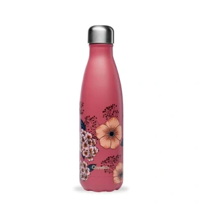 Imagen de Qwetch Botella Isotérmica Originals Anémones 500ml Nómada de Acero Inoxidable 24h Frío y 12h Caliente Impermeable, Libre BPA Reutilizable