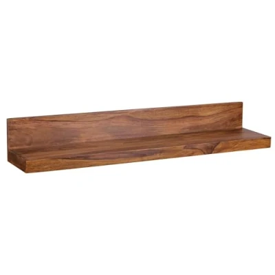 Imagen de WOHNLING Estante de Madera Maciza Estilo rústico 110 cm Sheesham Pared Plataforma Real Tablero la Producto Natural