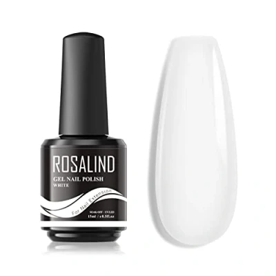 Imagen de ROSALIND Blanco Uñas de Gel, Nail Extension Gel White Builder Blanca 15ml, Poly Constructor Rápida Molde Finger UV LED Espesante para Uñas, Art