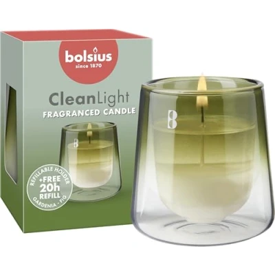 Imagen de Bolsius Scented Candle Clean Light Starterkit Gardenia / Fig