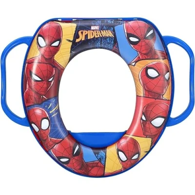 Imagen de CARTOON Reductor de inodoro para niños Spiderman Marvel adaptador universal con asas