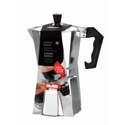 Imagen de IBILI Cafetera express Bahia. 9 tazas, 450 ml, Aluminio