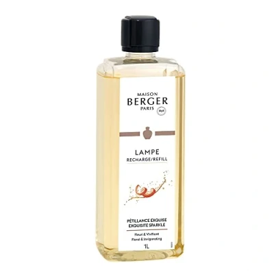 Imagen de Maison Berger Recarga Lámpara Pétillance Exquise Listo para Usar Perfuma y Purifica Difusión Fina, Uniforme Duradera 1l