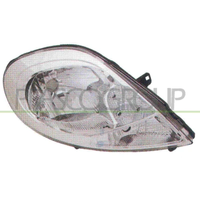 Imagen de PRASCO OP9344813 Faros derecha H4 blanco con luz intermitente electromotor servomotor para reg. alcance luces OPEL: Vivaro A Furgón