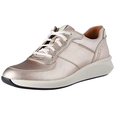 Imagen de Clarks Un Rio Sprint Leather, Zapatillas Mujer, Platinum, 39 EU