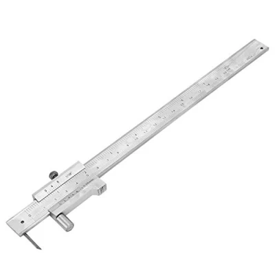 Imagen de Vernier Caliper 0 200mm, regla de calibre acero inoxidable con Scriber, herramienta medición portátil, para madera, plástico, hierro, etc.