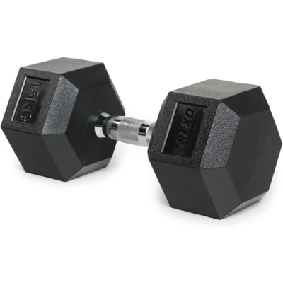 Imagen de TREXO Mancuernas Hexagonales de 15kg Duradera Hierro Fundido con Revestimiento Goma para Gym en Casa Mango Ergonómico Mancuerna Hex Estable y Versátil HXD150
